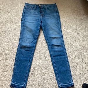 Madewell 10 inch high rise skinny jeans